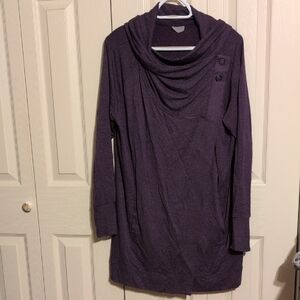 Purple Cowl Neck Sweater